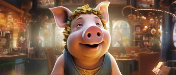 Playn GO plündert das Sparschwein nach Münzenvorrat im Piggy Blitz-Spielautomat